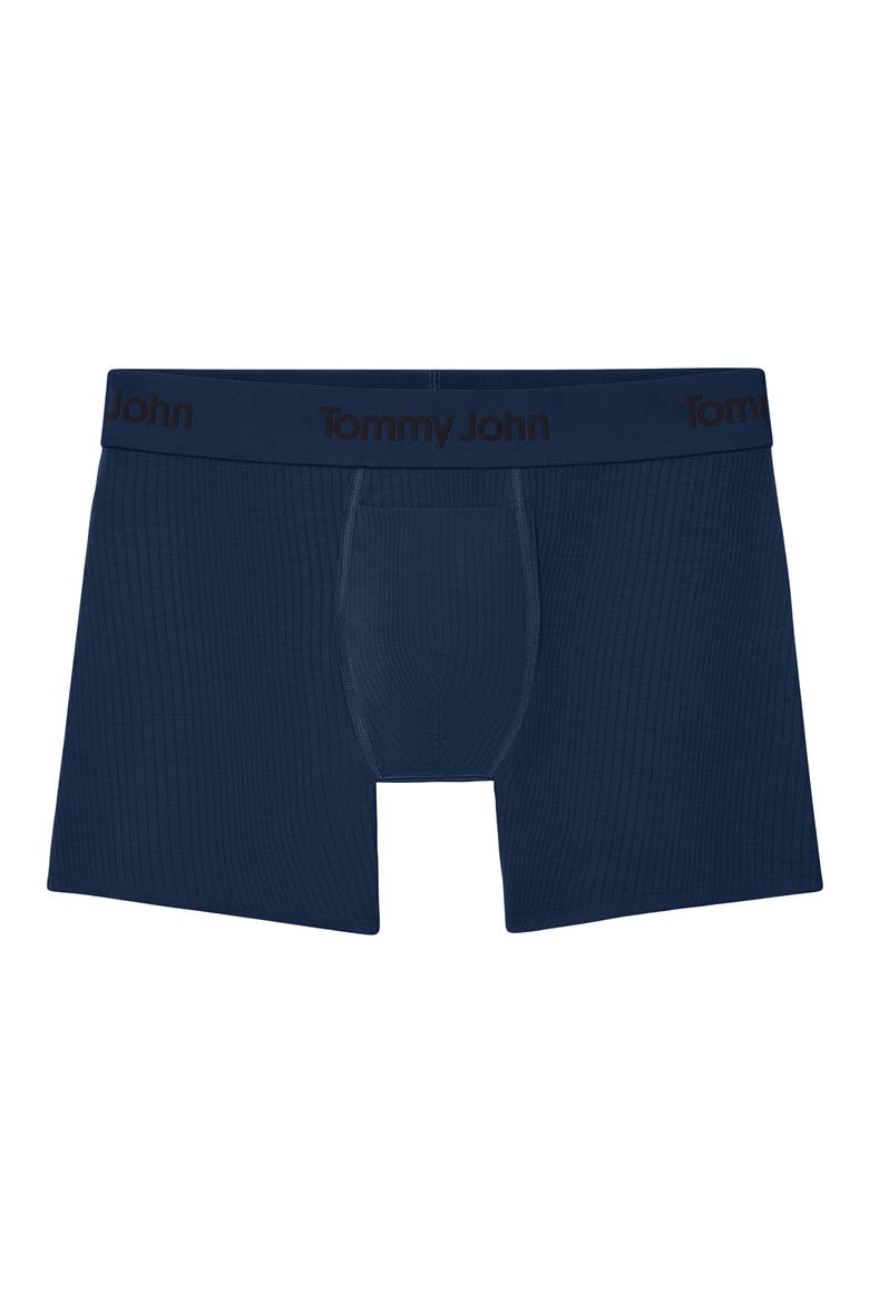 Second Skin Luxe Rib 4-Inch Boxer Briefs, Alternate, color, DRESS BLUES