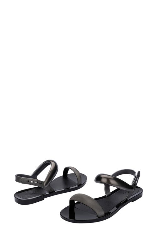 Shop Melissa Eclipse Slingback Sandal In Black/silver