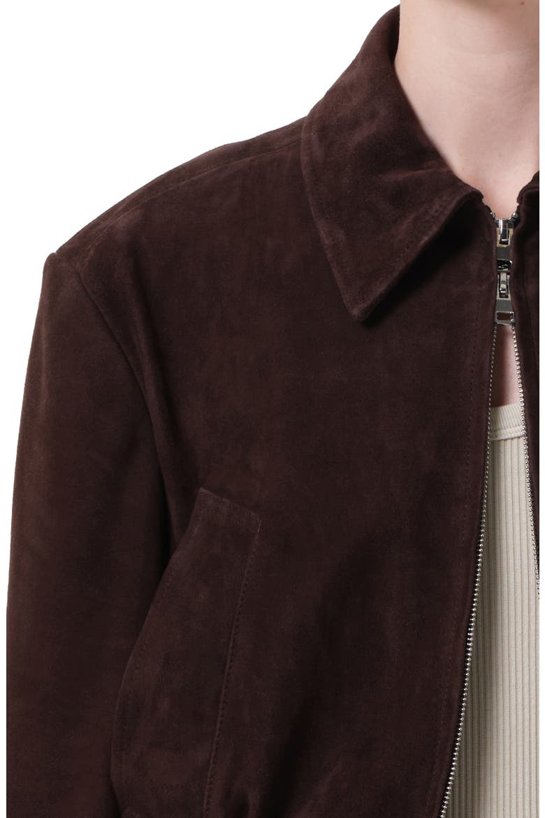 x Shoreditch Ski Club Nahla Suede Jacket, Alternate, color, ROOT DARK BROWN