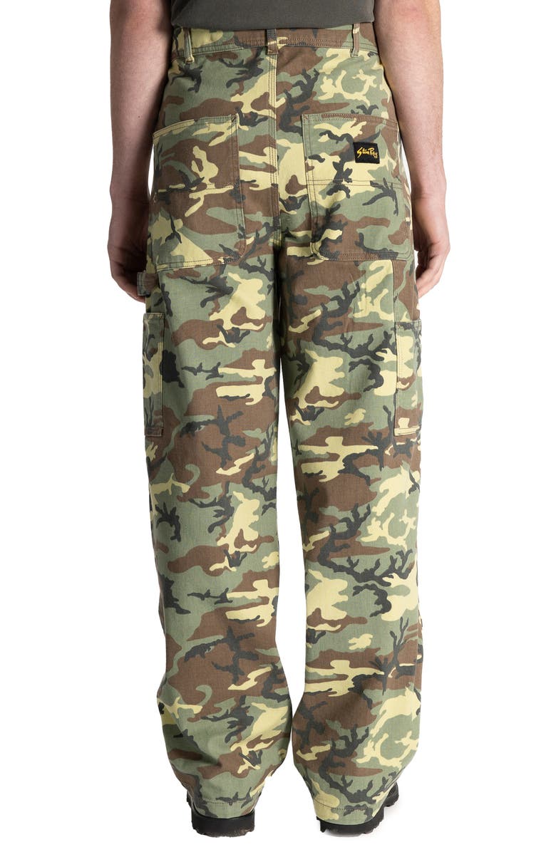 STAN RAY Woodland Camo Cotton Canvas Carpenter Pants, Alternate, color, Woodland Duck