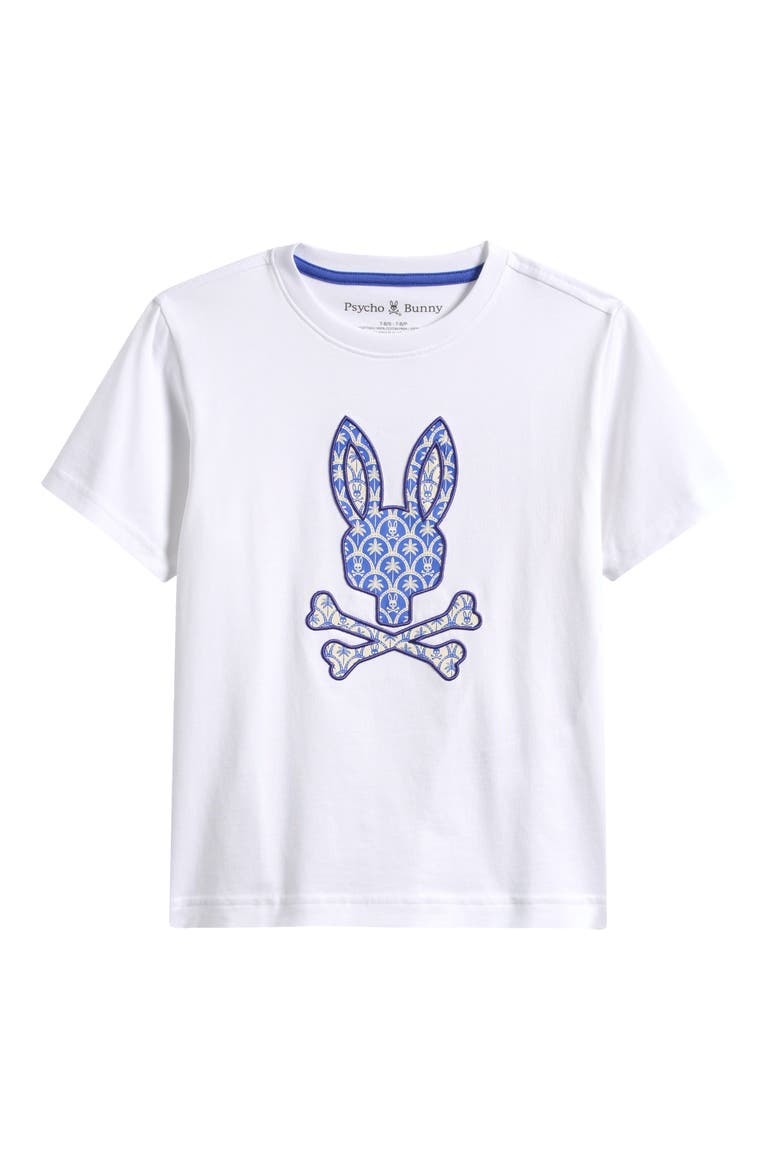 Kids' Brad Embroidered Appliqué Pima Cotton T-Shirt, Main, color, WHITE