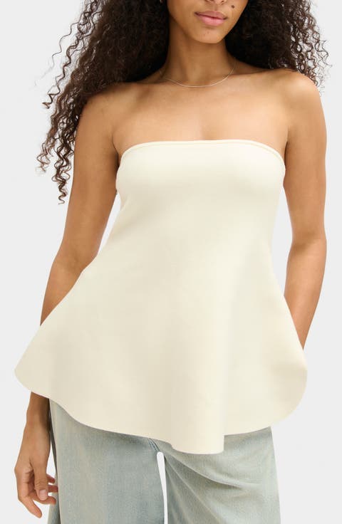 Amy Flared Strapless Top