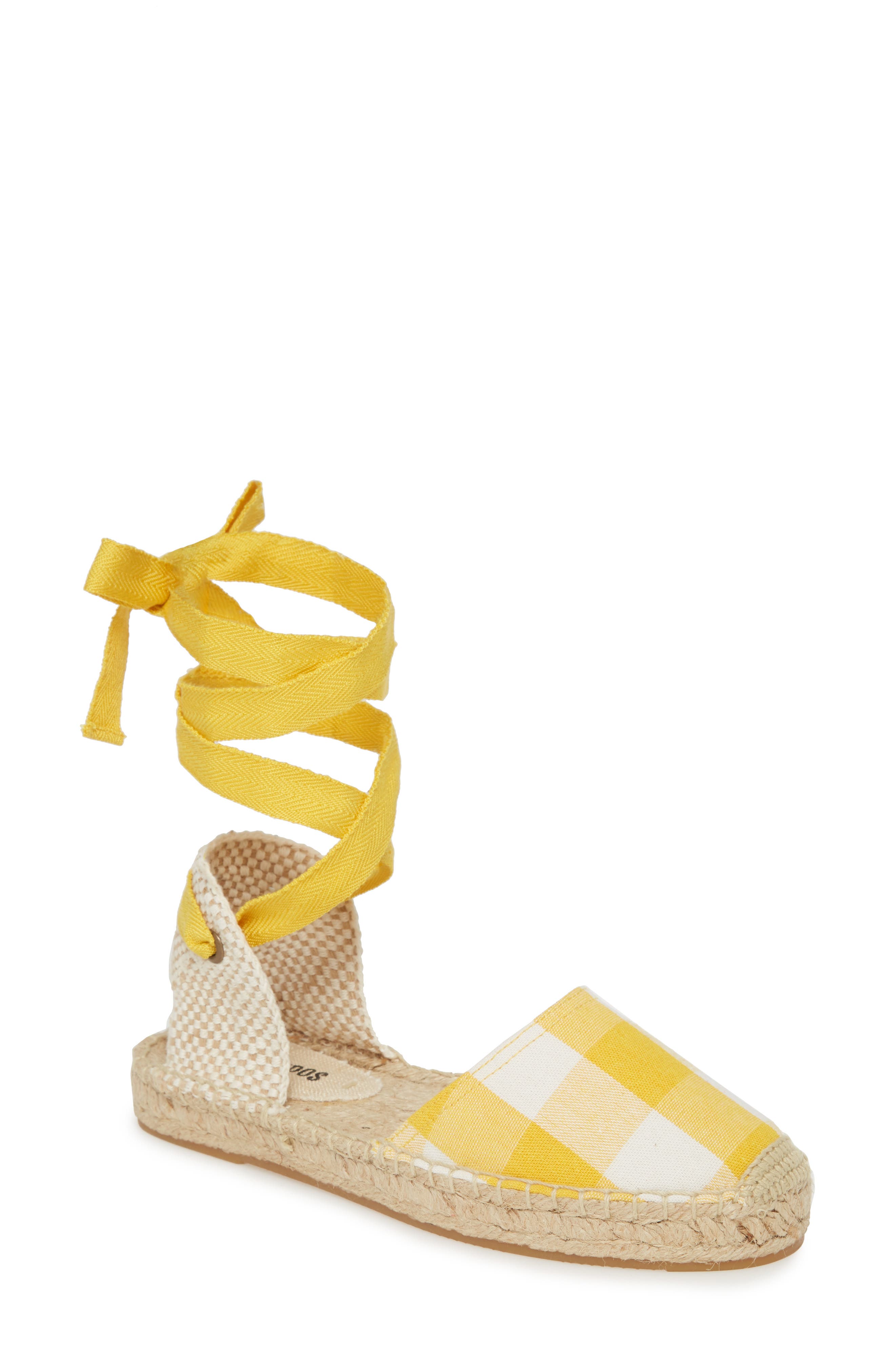 Lauren Ankle Wrap Espadrille Sandal, Main, color, MARIGOLD