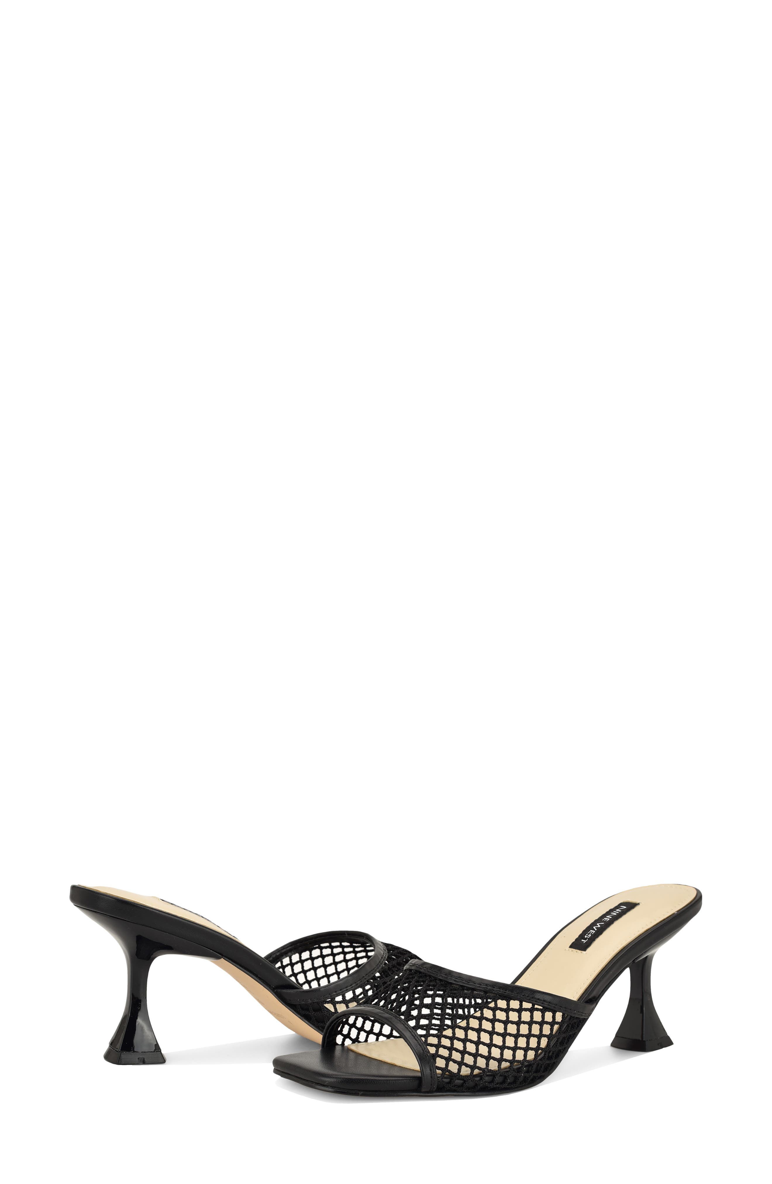 Nine West Cabana Slide Sandal, Alternate, color, Black