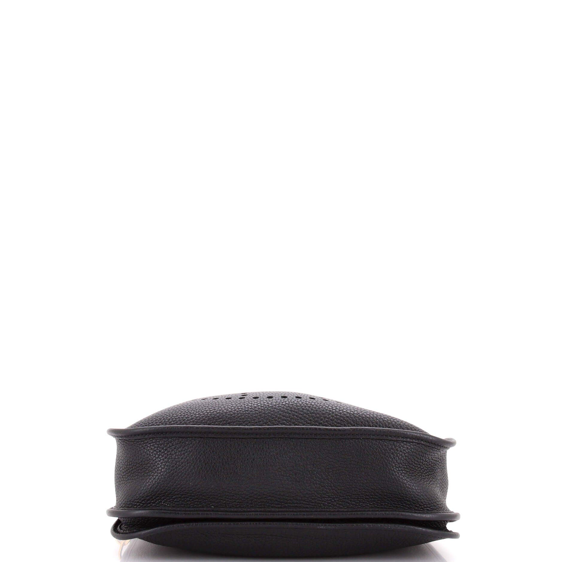 Pre-Owned Hermes Evelyne Bag Gen III Clemence PM, Alternate, color, Noir