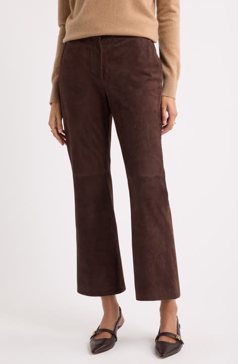 Suede Kick Flare Pants