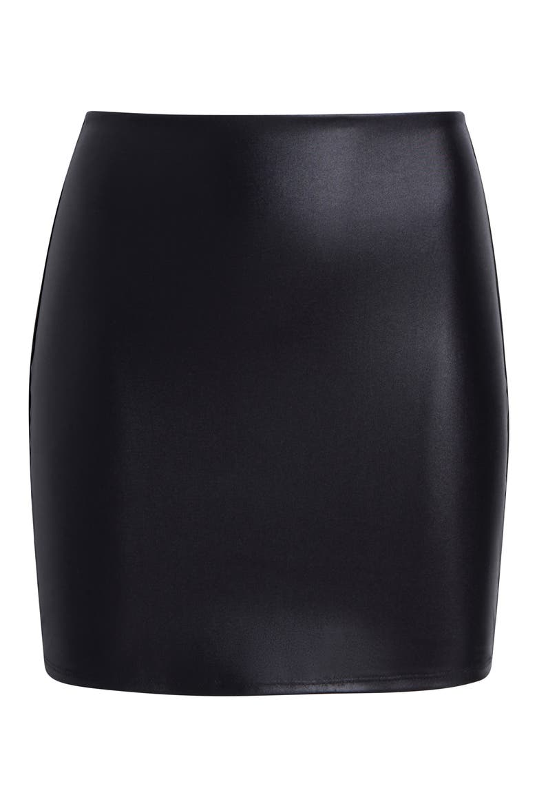 Matte Metallic Micromini Skirt with Shorts, Alternate, color, OXIDE
