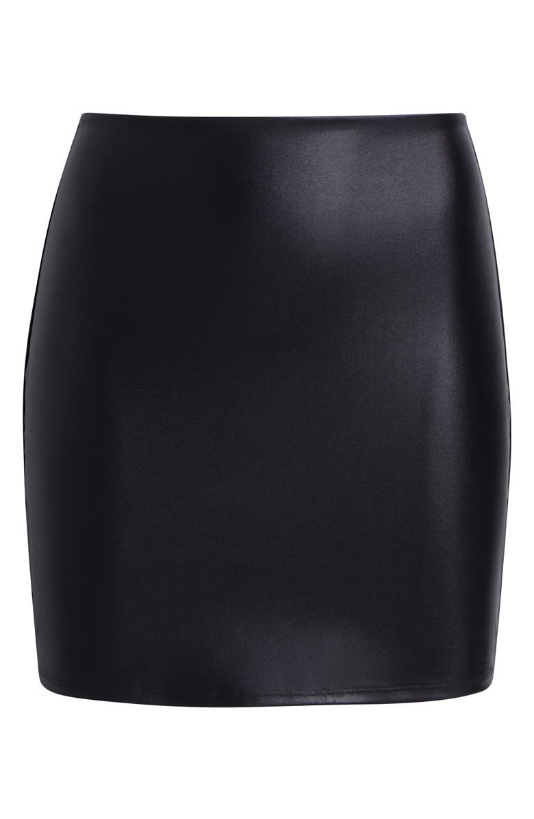 Commando Matte Metallic Micromini Skirt with Shorts, Alternate, color, Oxide