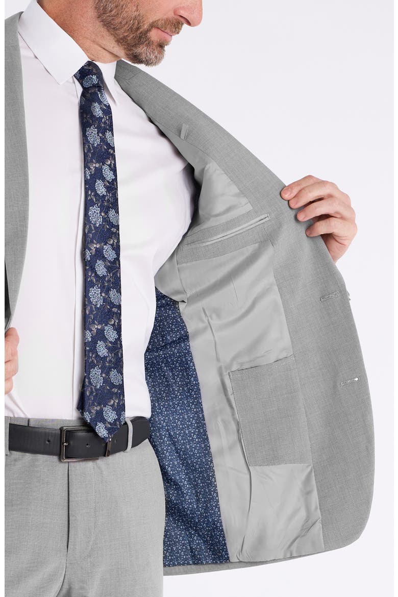 Light Grey Plaid Suit, Alternate, color, GREY
