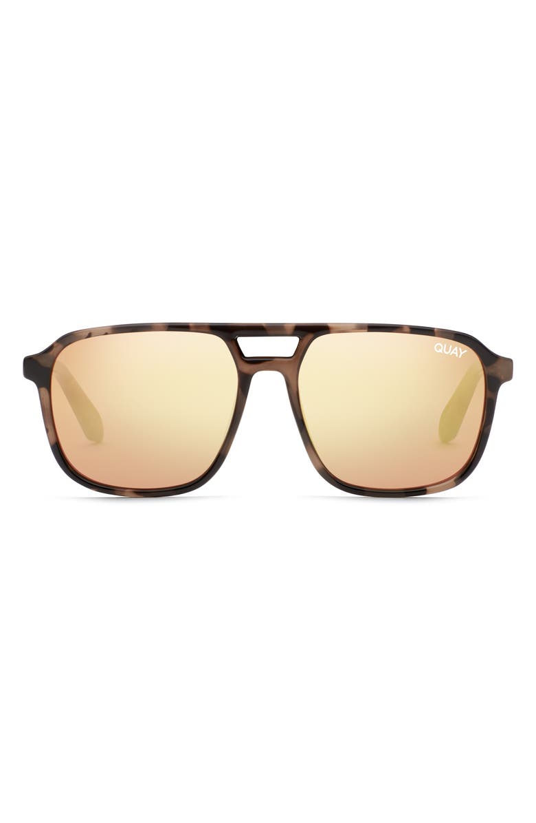 QUAY x 'Love Island' On The Fly 55mm Aviator Sunglasses, Main, color, 