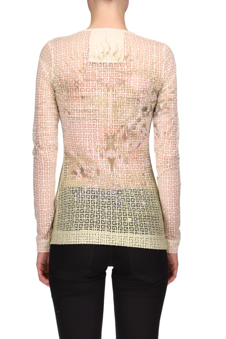 Fitted 4G Logo Tulle Top, Alternate, color, MULTICOLORED