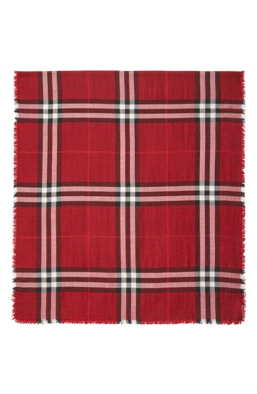 Burberry Wide Check Wool Scarf In Multi