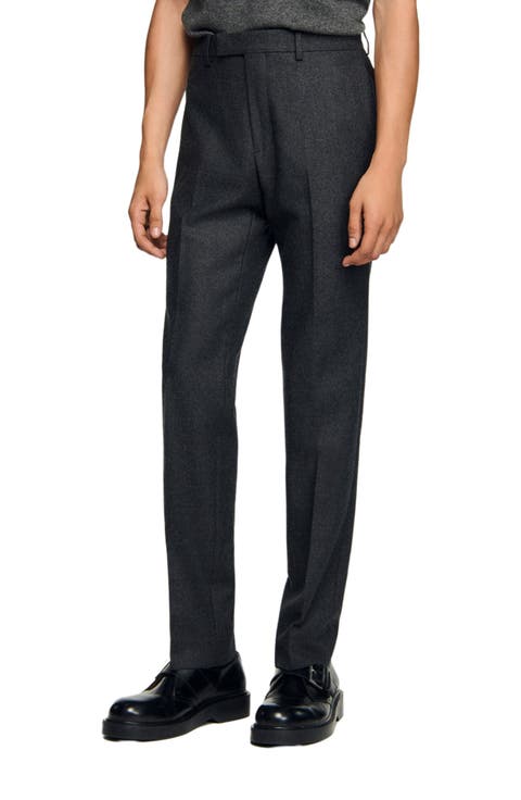 Wool suit trousers