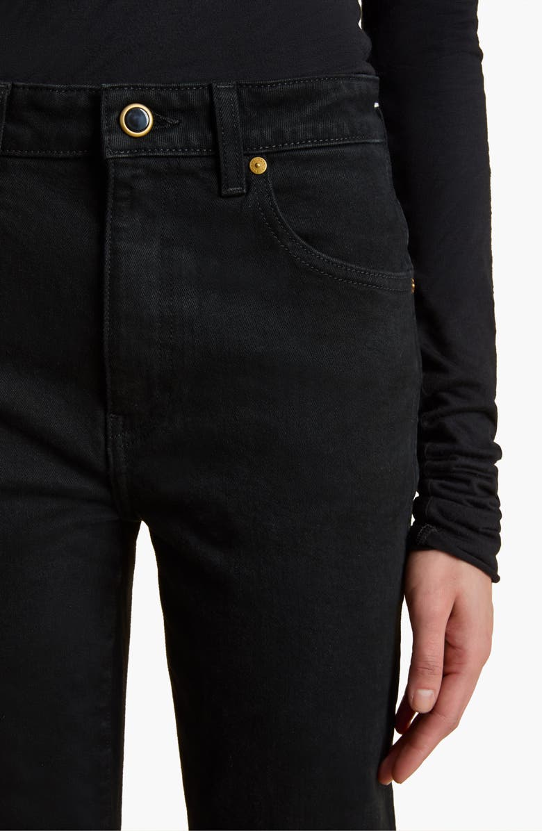 Khaite Vivian High Waist Crop Flare Jeans, Alternate, color, 