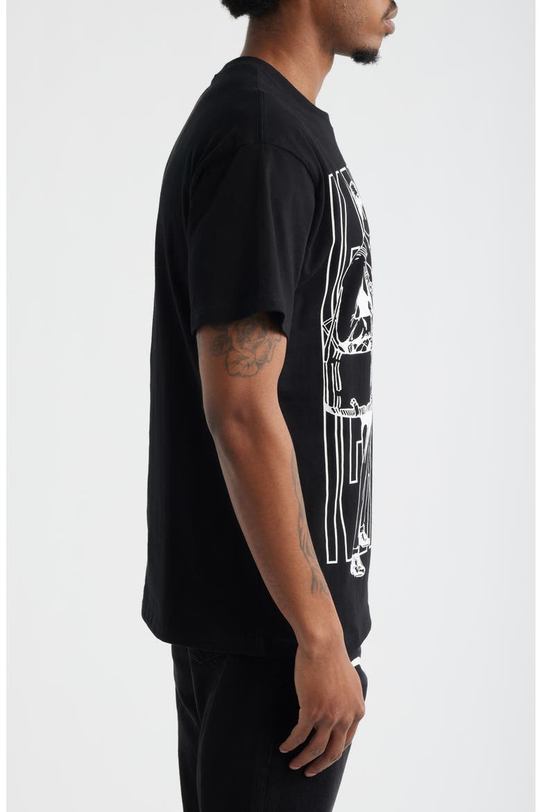 Catcha Tiger Cotton Graphic T-Shirt, Alternate, color, BLACK