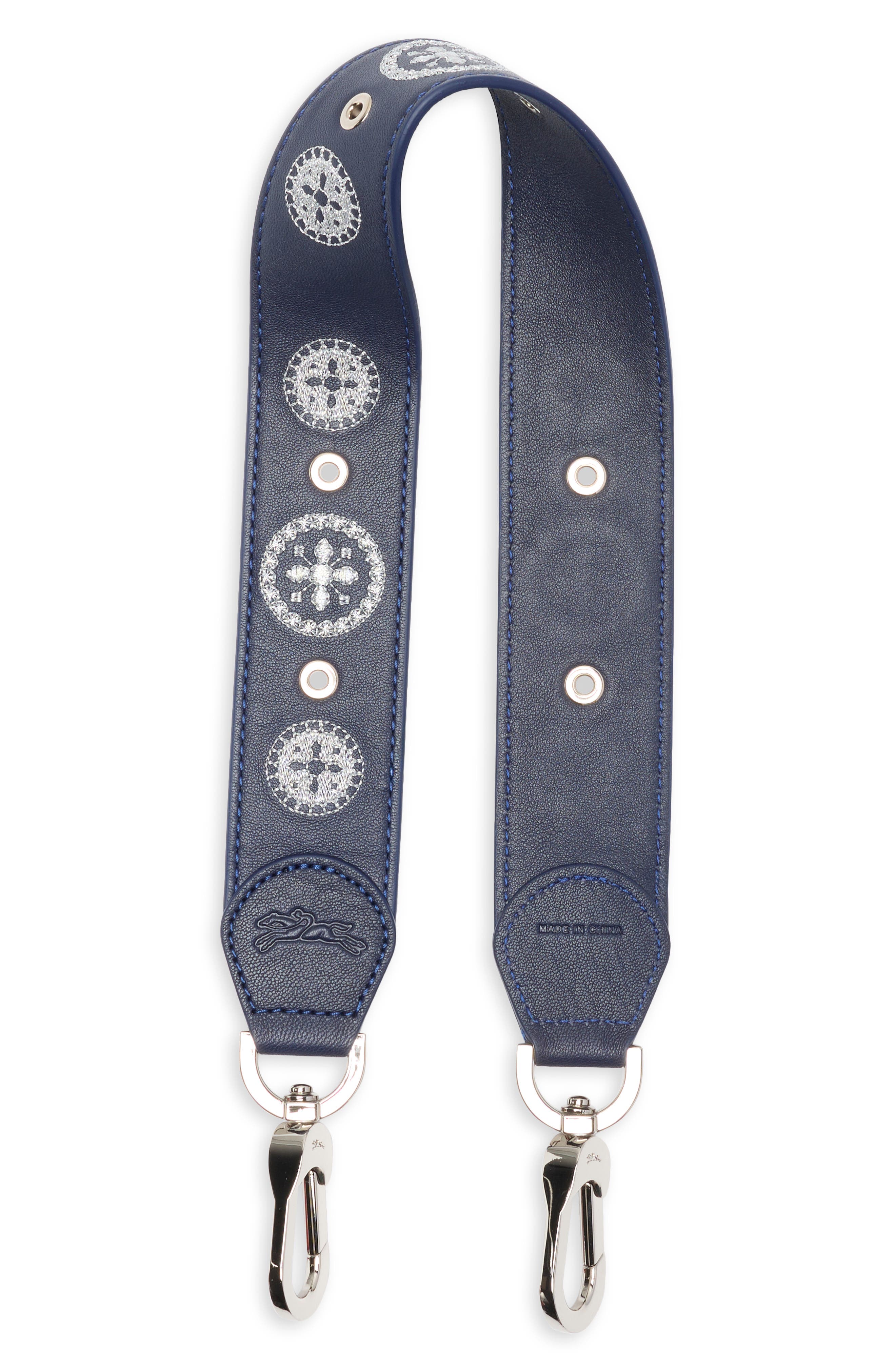 Longchamp Studded Leather Bag Strap