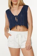 Roxy Beach Bound Cotton Crop Sweater Vest