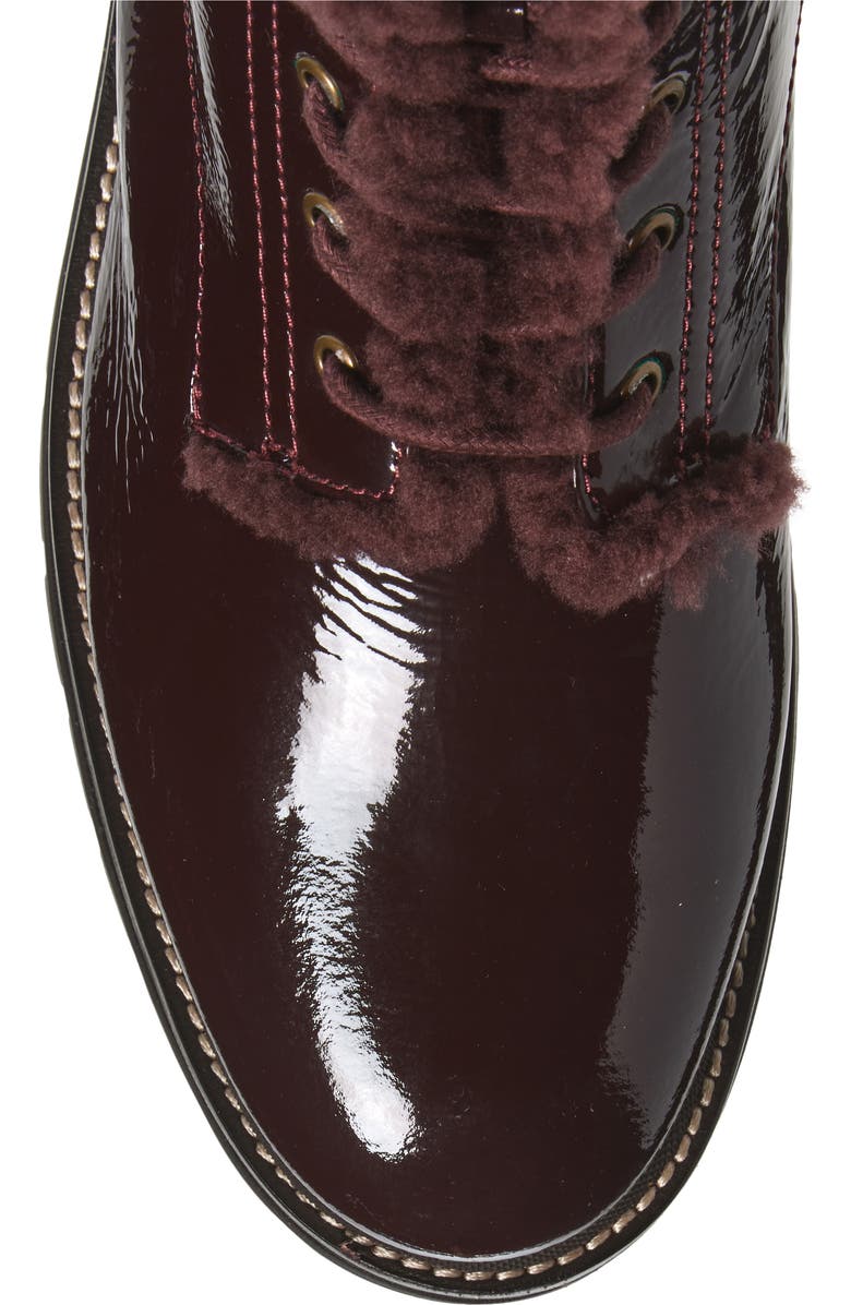 Tory Burch Miller Genuine Shearling Lined Combat Boot, Alternate, color,