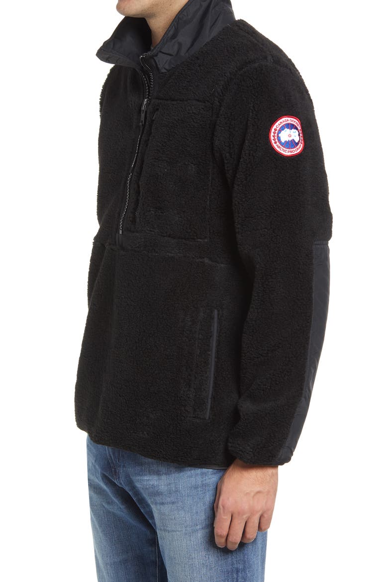 Renfrew Fleece Half Zip Pullover, Alternate, color, BLACK - NOIR
