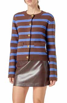 Stripe Button Cardigan