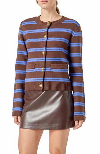 Stripe Button Cardigan