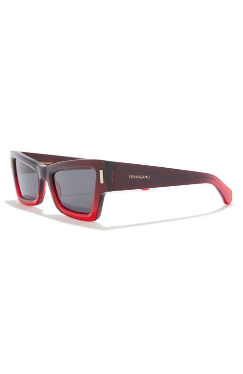 Ferragamo Rivets 53mm Modified Rectangular Sunglasses