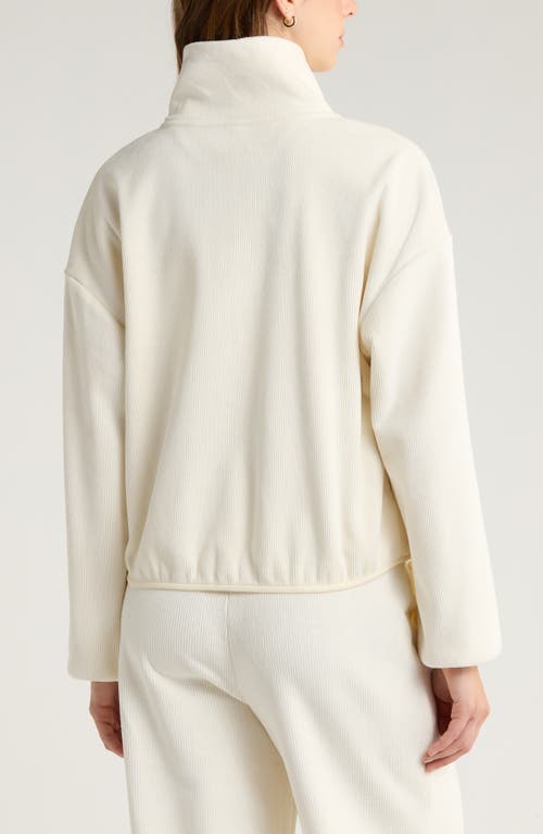 Zella Plush Rib Jacket In Neutral