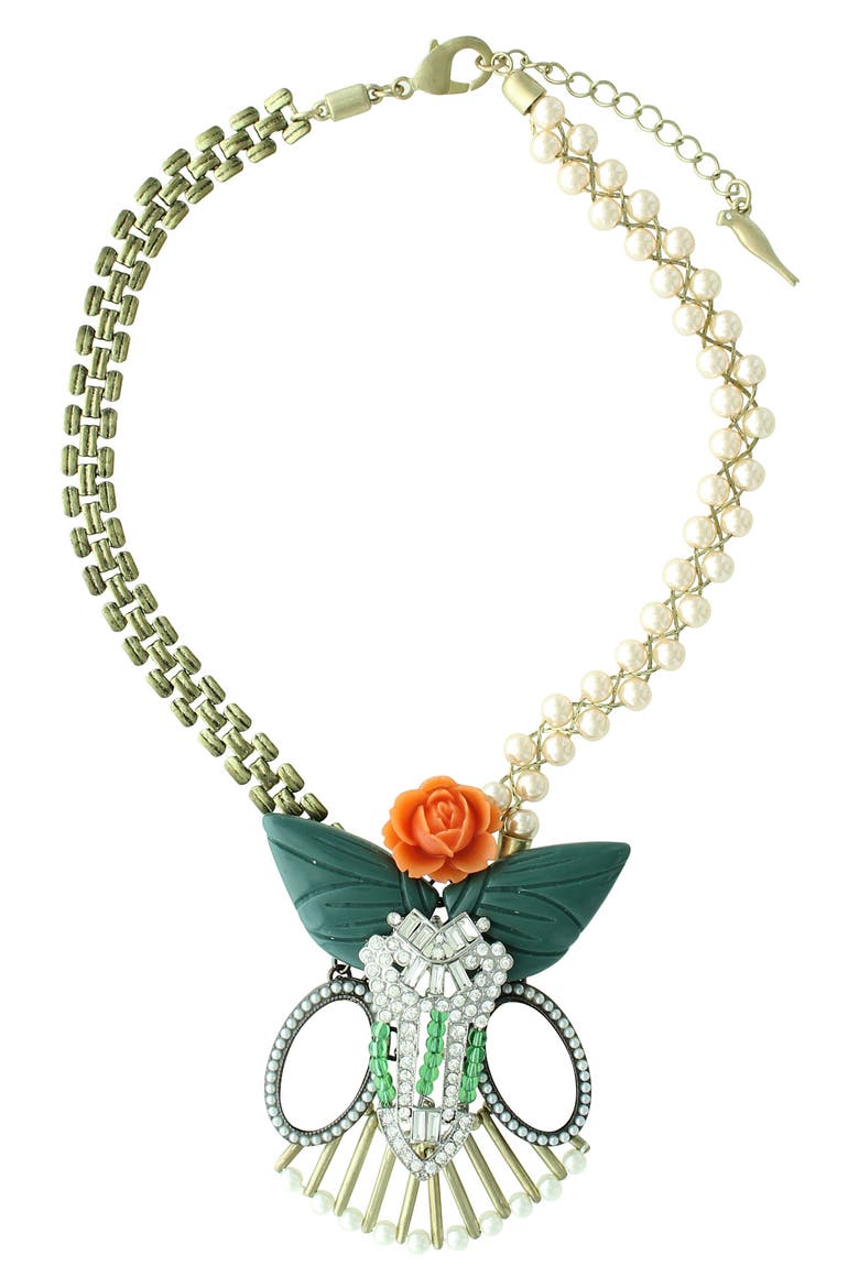 Asia Pendant Necklace, Main, color, GOLD / GREEN