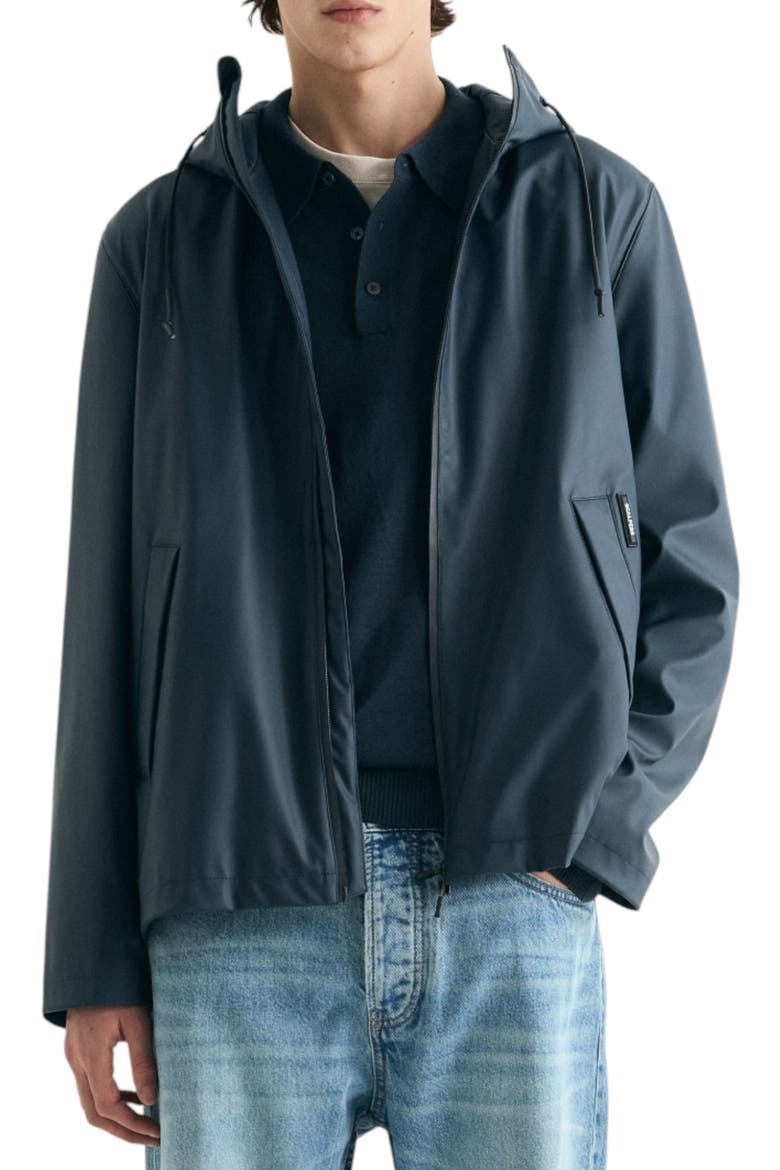 Waterproof Parka With Hood, Main, color, Darknavy