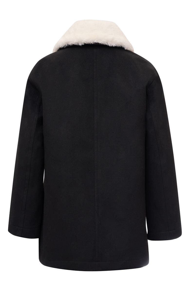 Michael Kors Kids' Faux Fur Collared Trench Coat, Alternate, color, 