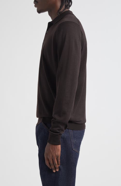 John Smedley Cotswold Wool Polo Sweater In Black