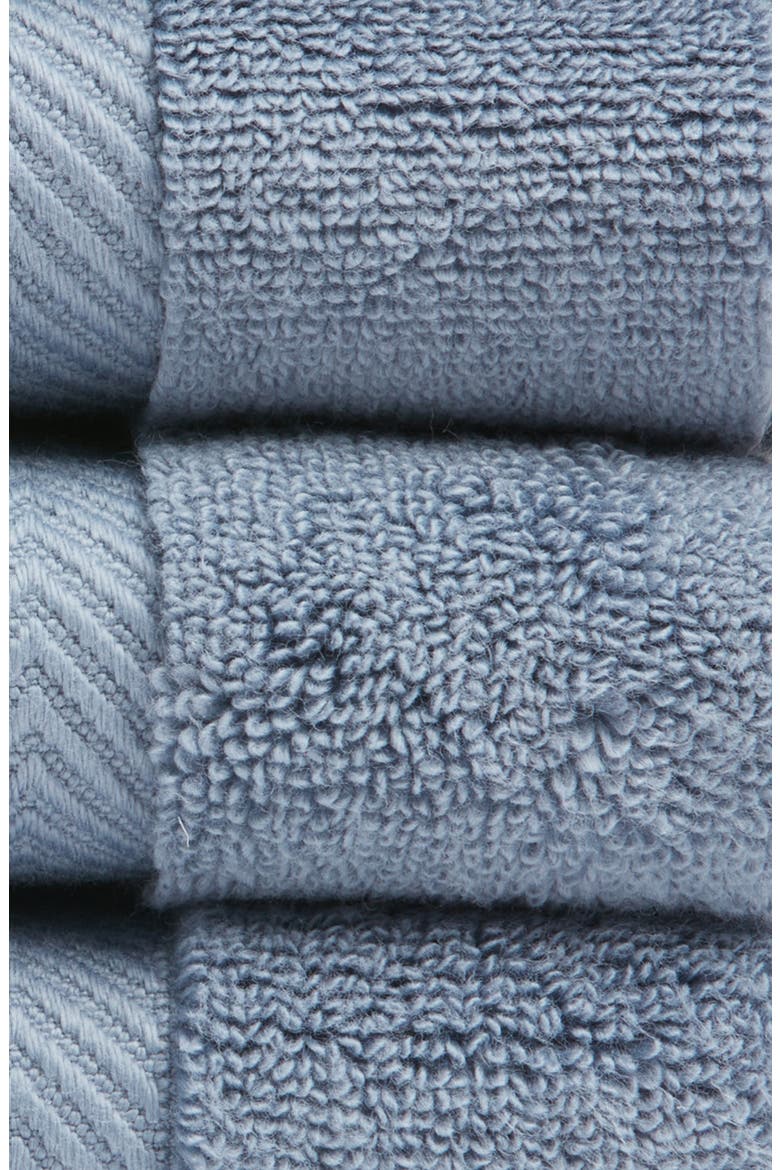 Organic Hydrocotton Set of 4 Washcloths, Alternate, color, BLUE CHIP