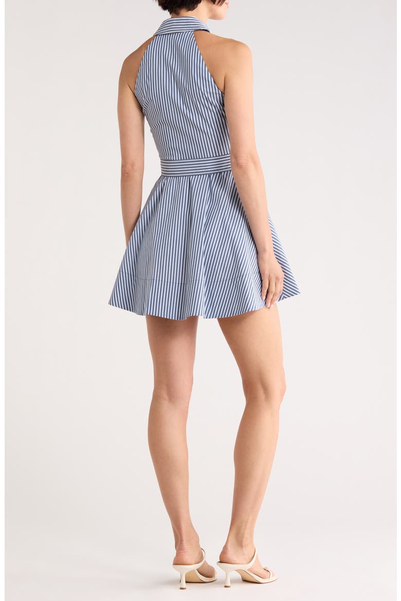 Beau Stripe Sleeveless Cotton Blend Shirtdress, Alternate, color, BLUE MULTI