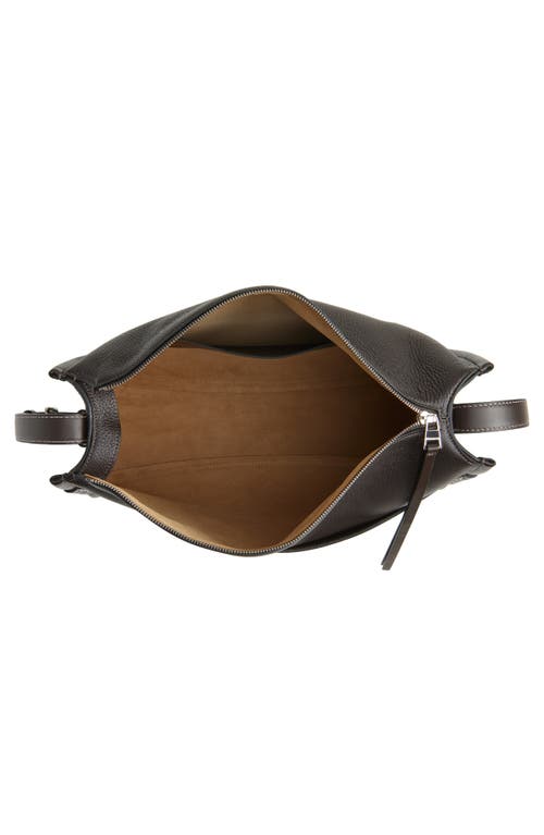 Jw Anderson Loafer Suede Messenger Bag In Black
