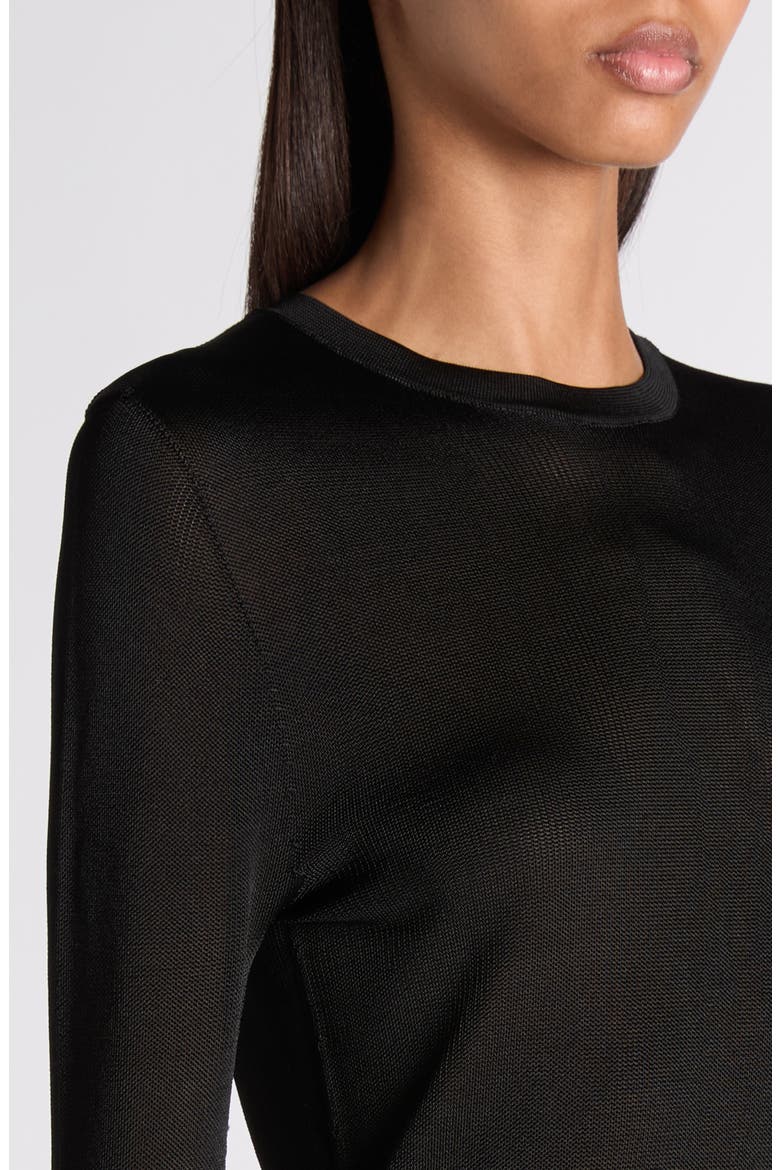 Liquid Viscose Sweater, Alternate, color, BLACK