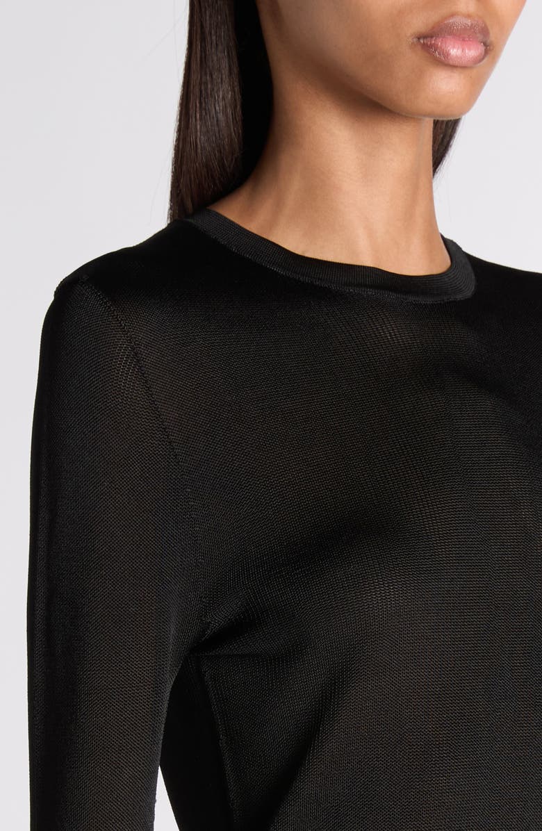 TOM FORD Liquid Viscose Sweater, Alternate, color, Black