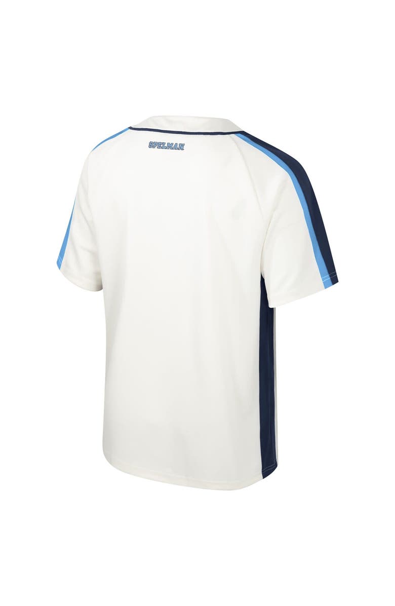 COLOSSEUM Men's Colosseum Cream Spelman College Jaguars Ruth Button-Up Baseball Jersey, Alternate, color,