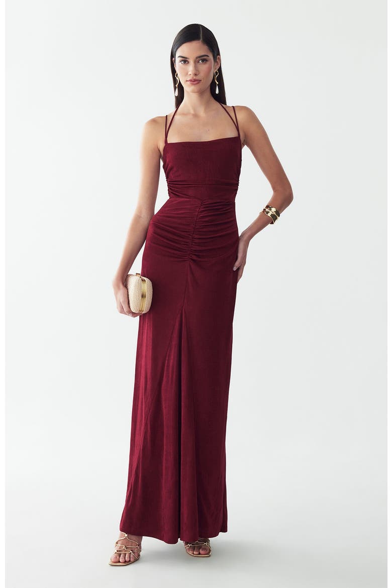 Sofia Maxi Dress, Main, color, Burgundy