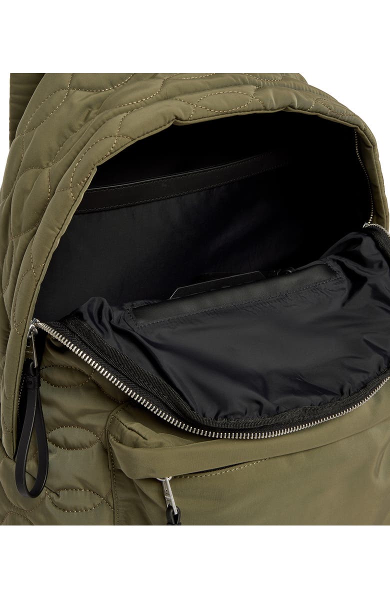 AllSaints Carabiner Quilt Recycled Nylon Backpack, Alternate, color,