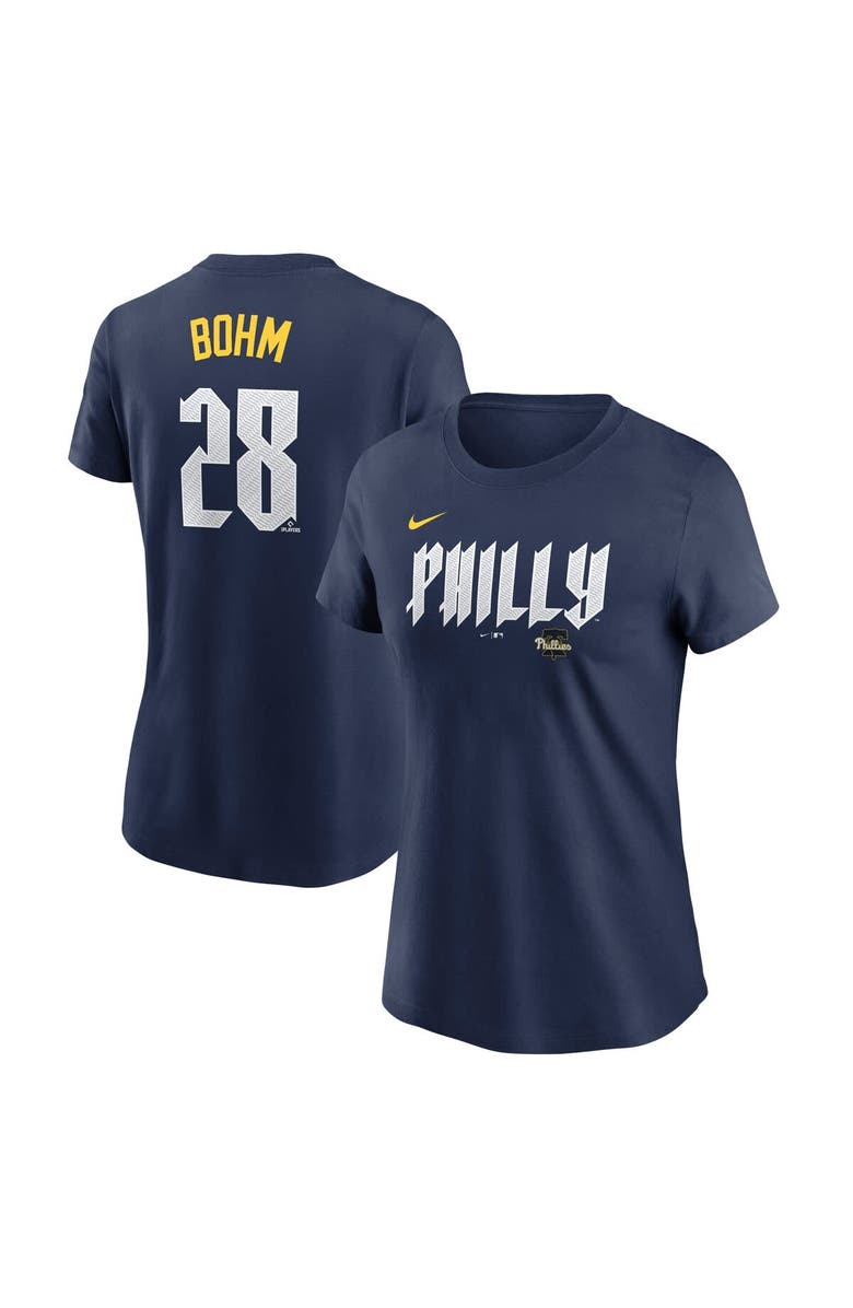 Nike Women's Nike Alec Bohm Navy Philadelphia Phillies City Connect Fuse Name & Number T-Shirt, Alternate, color, 