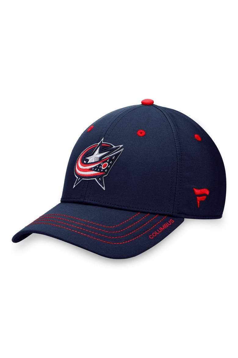 Men's Fanatics Branded Navy Columbus Blue Jackets Authentic Pro Rink Flex Hat, Main, color, Navy