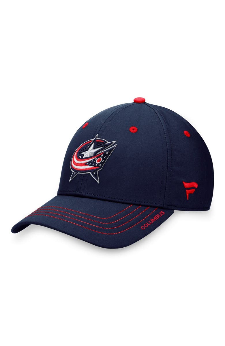 FANATICS Men's Fanatics Branded Navy Columbus Blue Jackets Authentic Pro Rink Flex Hat, Main, color, 