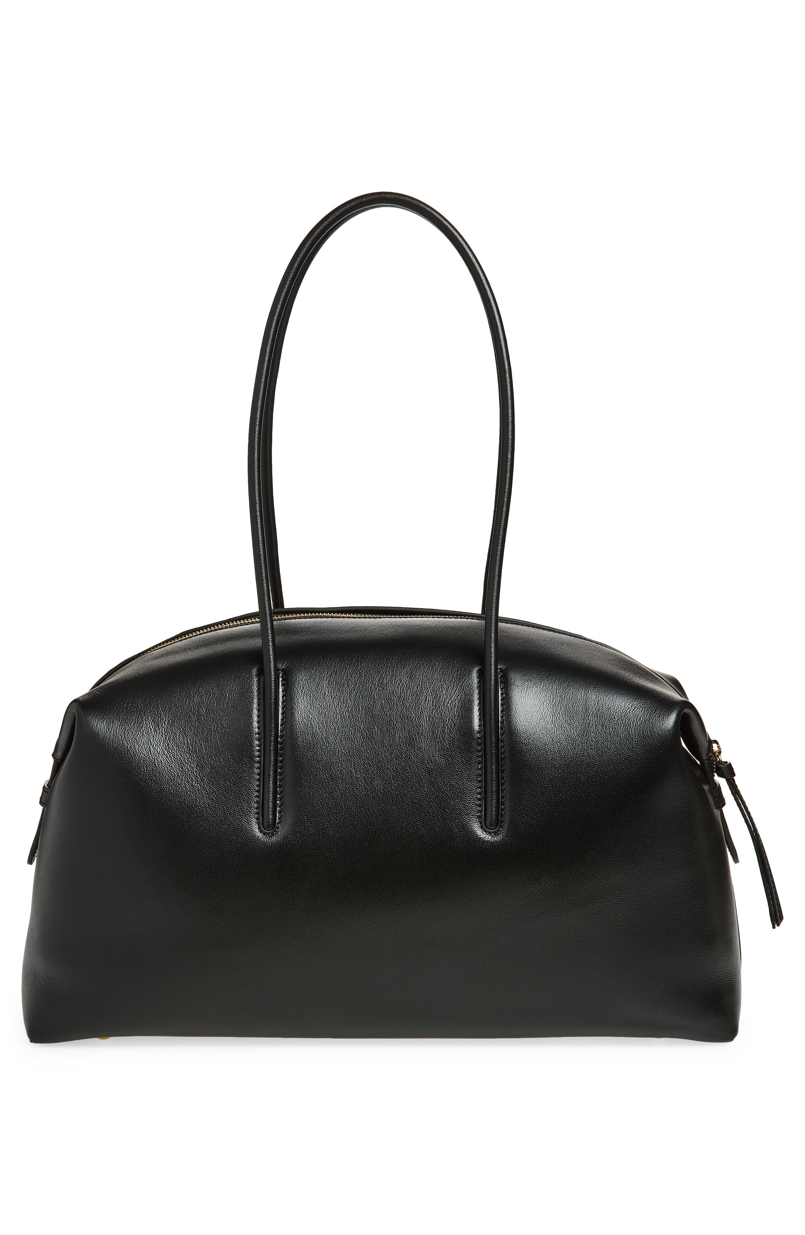 DeMellier The Stockholm Leather Top Handle Bag, Alternate, color, Black