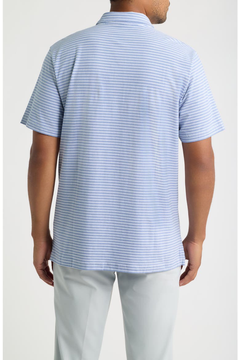 Turner Crown Flex Pima Cotton Blend Polo, Alternate, color, BLUE FREESIA