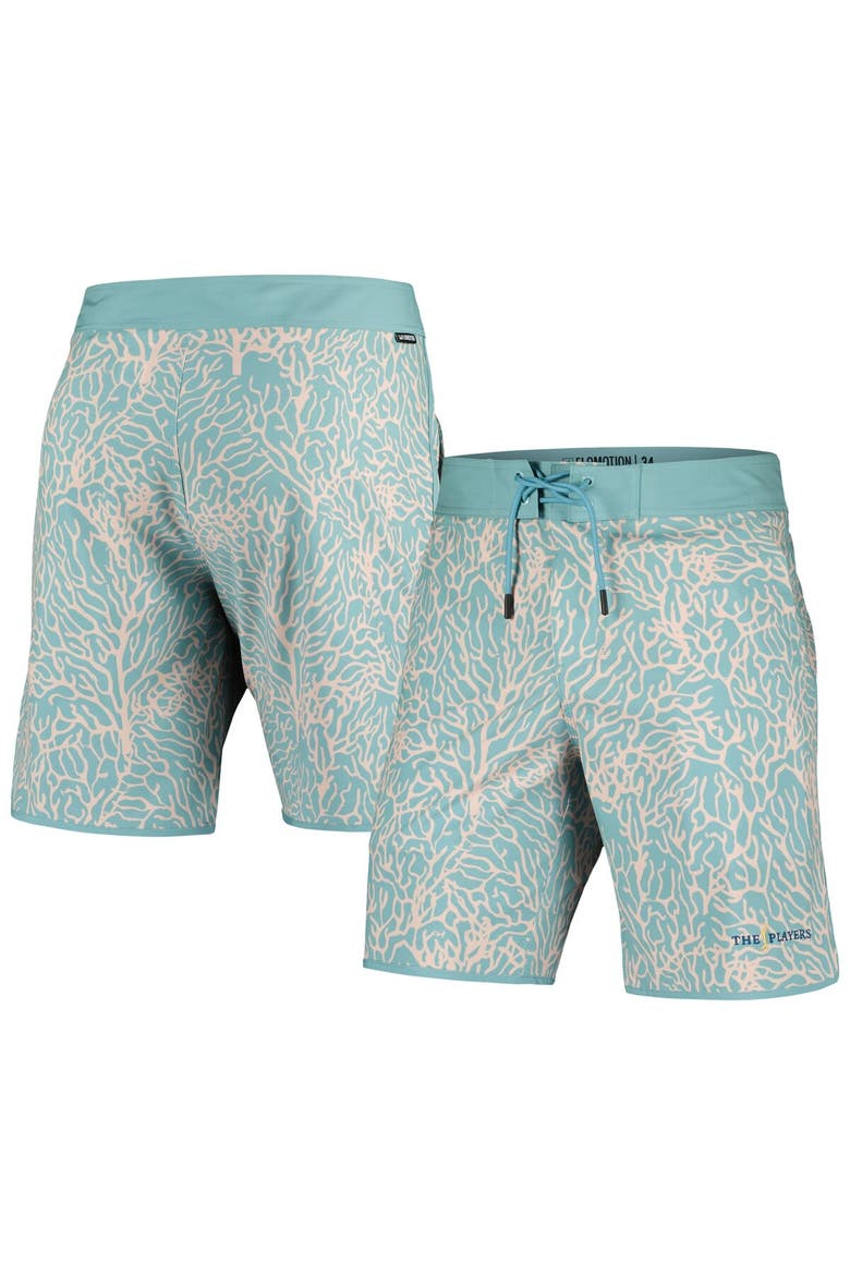Men's Flomotion Blue THE PLAYERS Coral Reef Board Shorts, Alternate, color, Blue