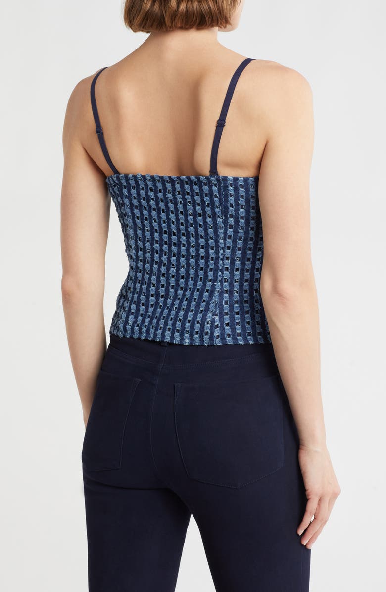 Cult Gaia Aurelia Crop Vest, Alternate, color, Indigo Wash