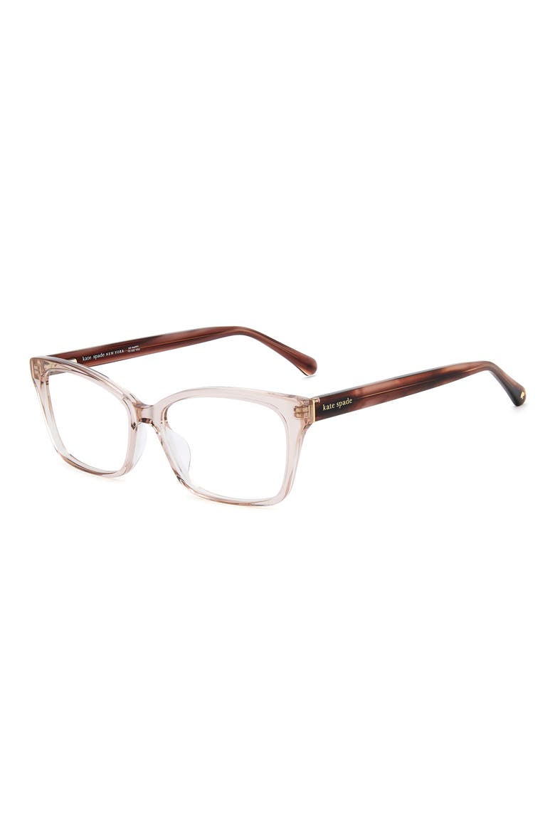 demi 55mm rectangular optical glasses, Alternate, color, CRYSTAL PINK
