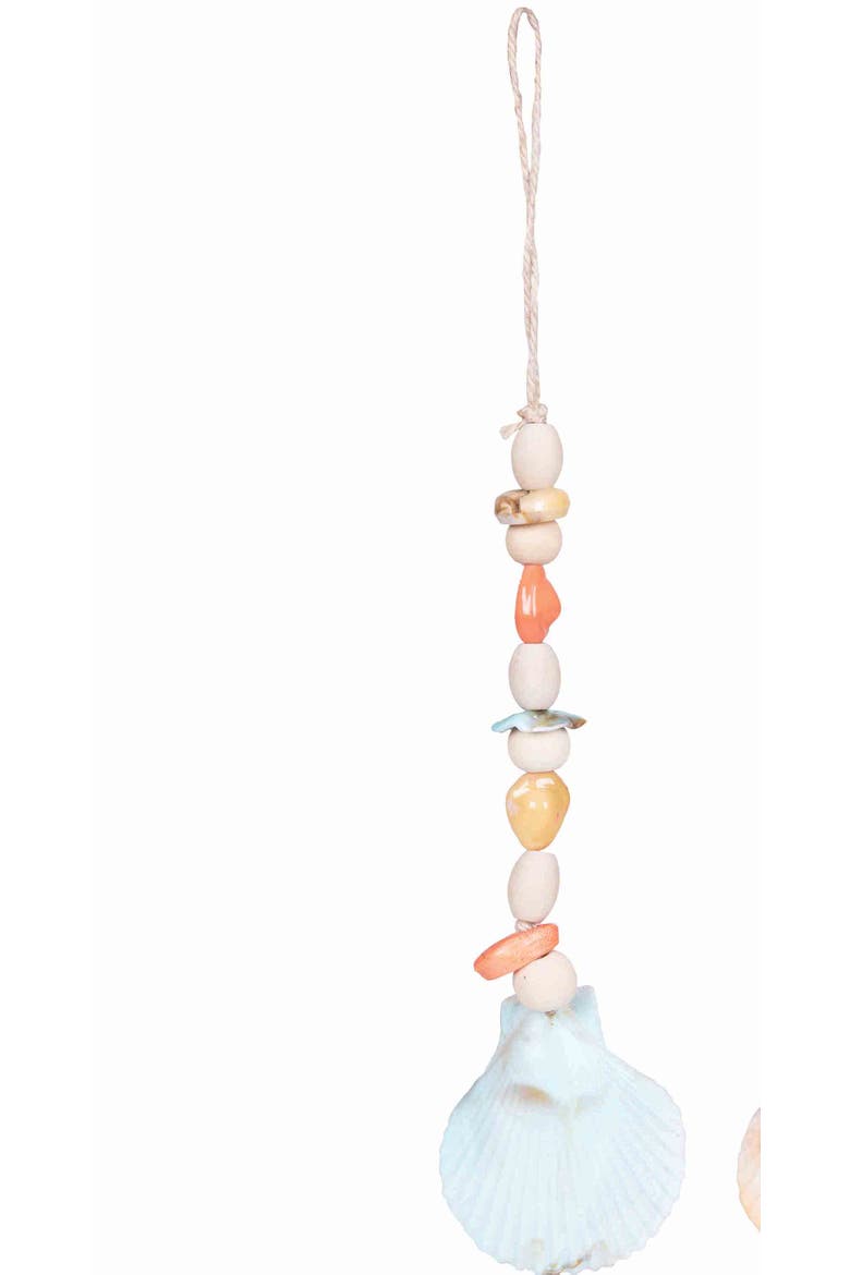 Boho Shell Drop Christmas Tree Ornaments  Set of 3, Alternate, color, White