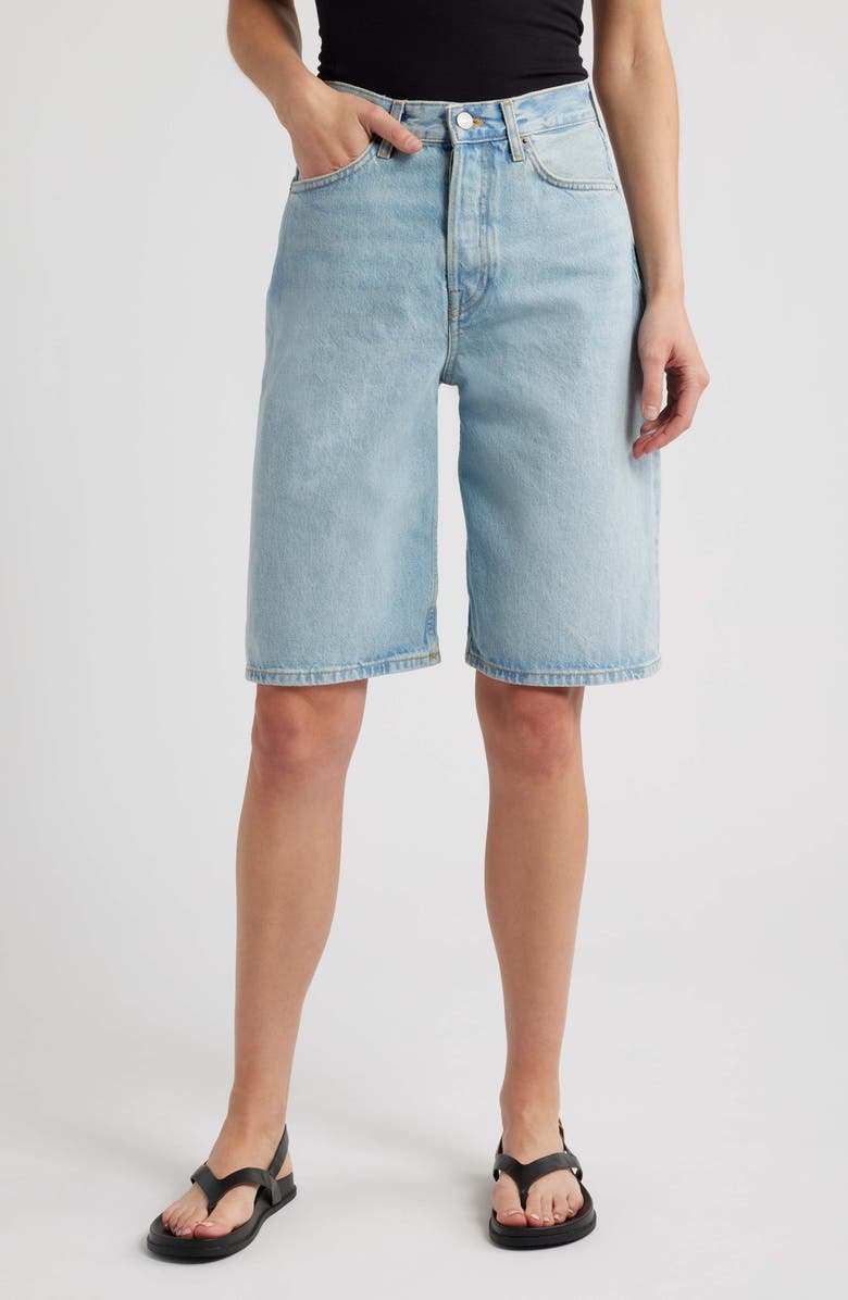 COS Denim Bermuda Shorts, Main, color, 