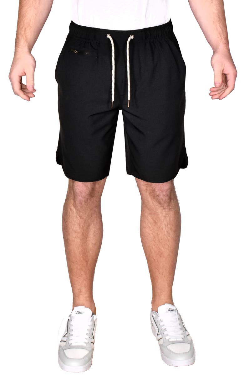 Vintage 1946 Performance Windjammer Drawstring Shorts, Main, color, Black